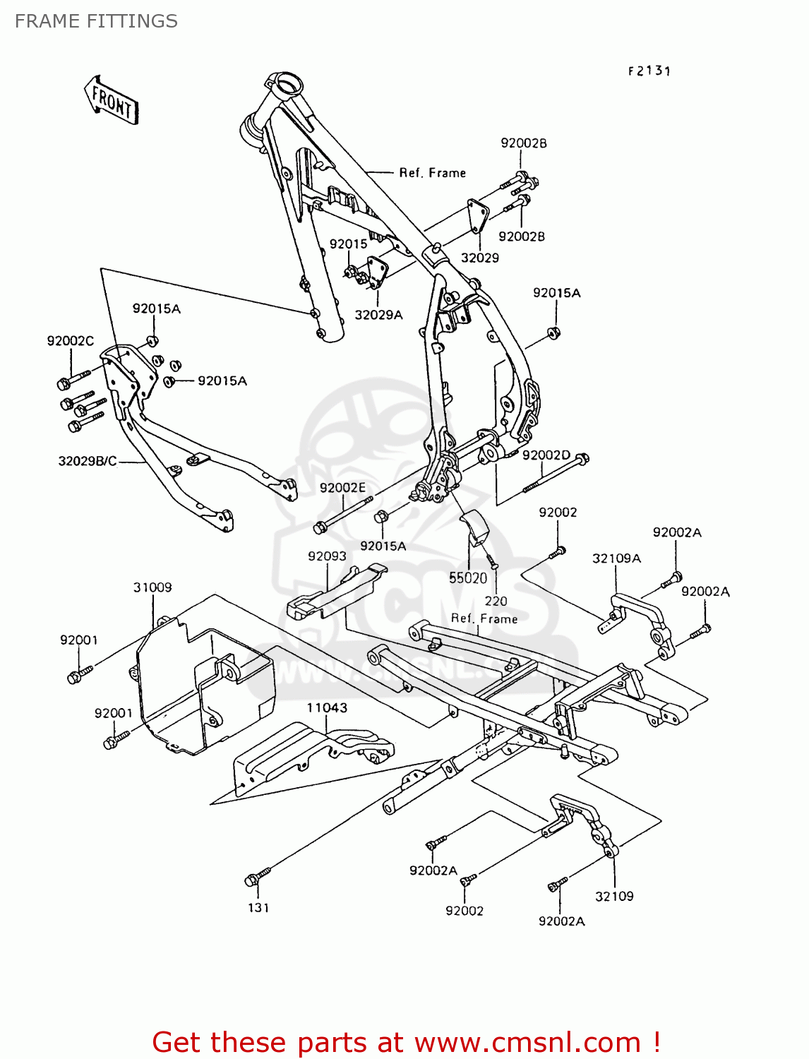 FRAME FITTINGS KL600B6 KLR600 1991 ITALY