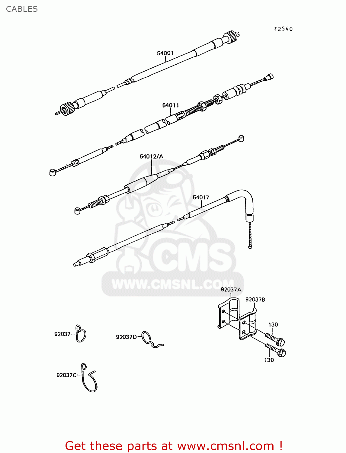 CABLES KL600B6 KLR600 1991 ITALY