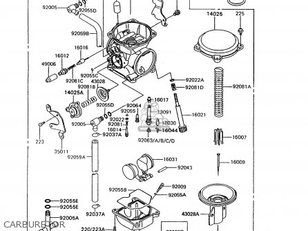 CARBURETOR - KL600B6 KLR600 1991 ITALY
