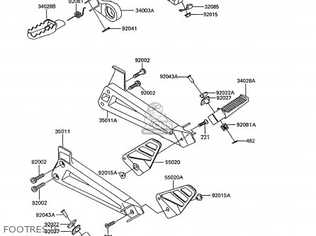 FOOTRESTS - KL600B6 KLR600 1991 ITALY