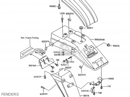 FENDERS - KL600B6 KLR600 1991 ITALY