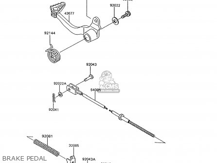 BRAKE PEDAL - KL600B6 KLR600 1991 ITALY