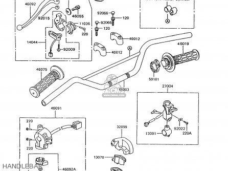 HANDLEBAR - KL600B6 KLR600 1991 ITALY