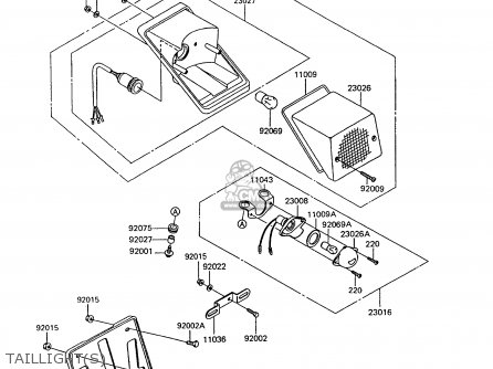 TAILLIGHT(S) - KL600B6 KLR600 1991 ITALY