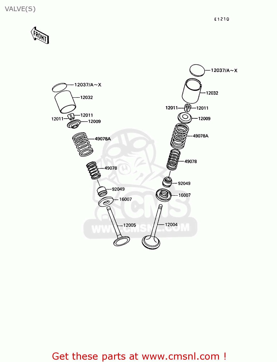 VALVE(S) KL600B7 KLR600 1992 ITALY
