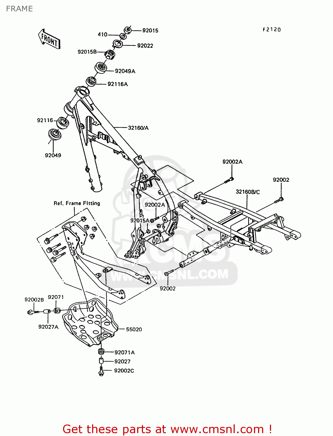 FRAME KL600B7 KLR600 1992 ITALY