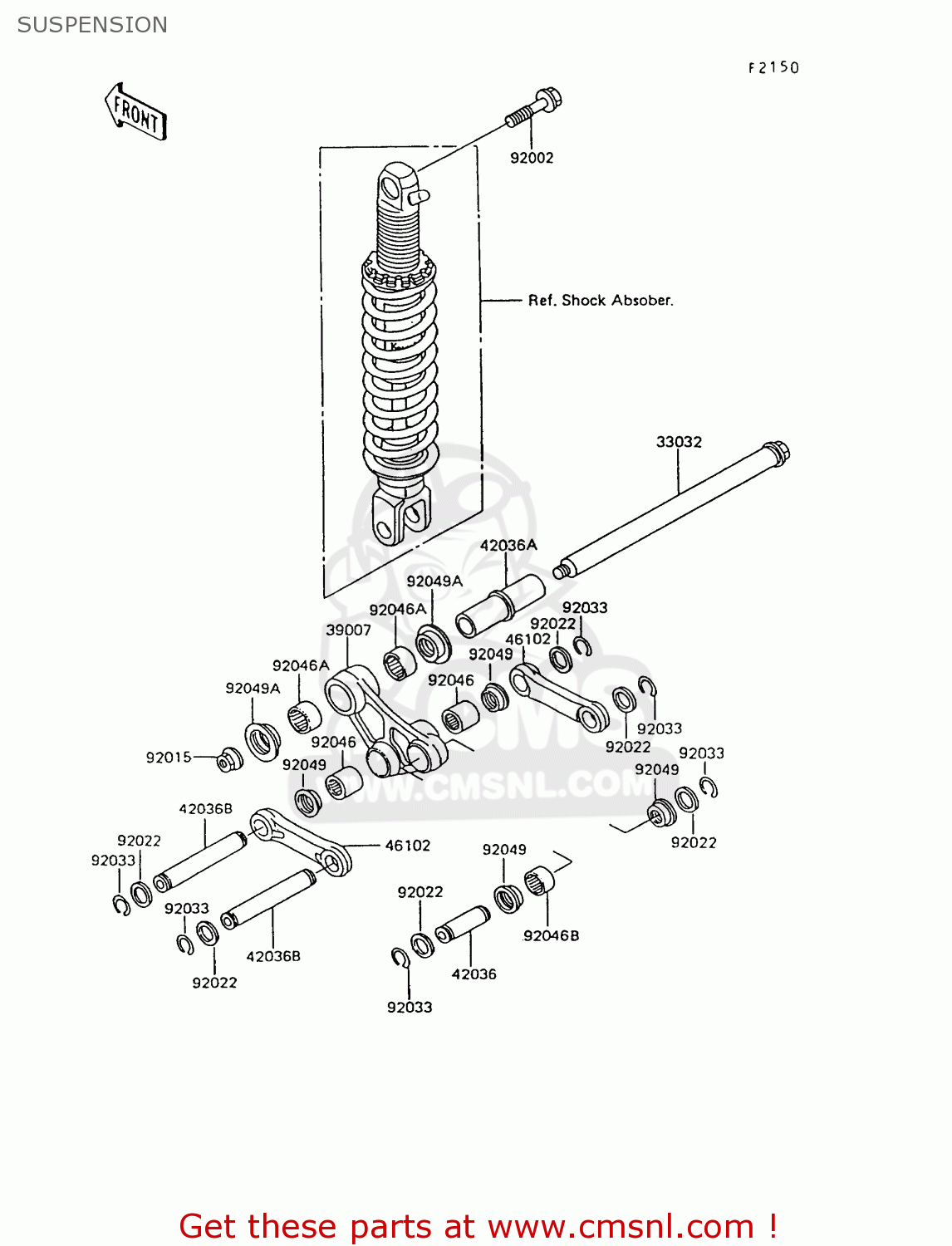 SUSPENSION KL600B7 KLR600 1992 ITALY