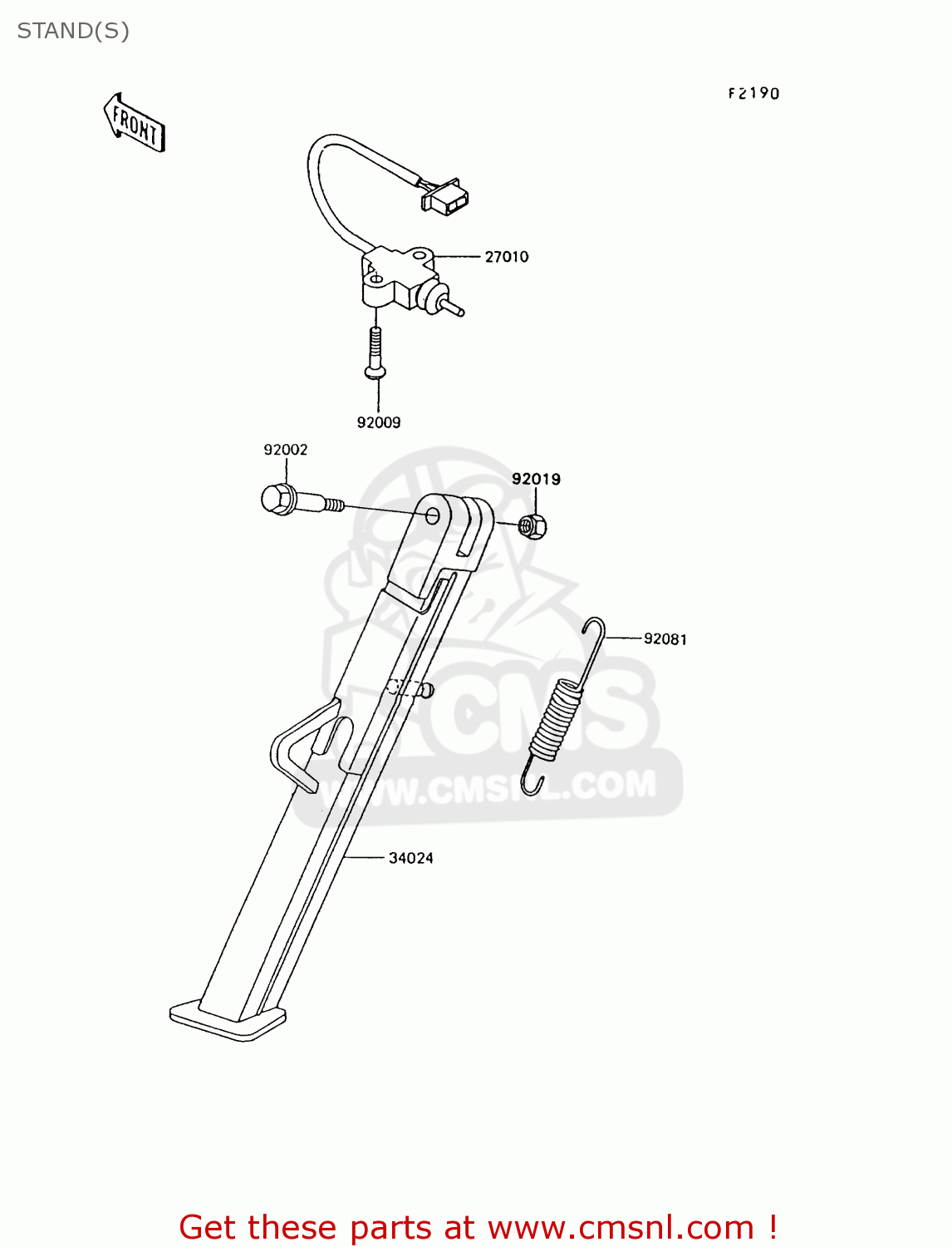STAND(S) KL600B7 KLR600 1992 ITALY