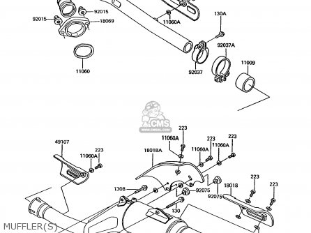 MUFFLER(S) - KL600B7 KLR600 1992 ITALY