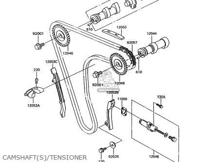 CAMSHAFT(S)/TENSIONER - KL600B7 KLR600 1992 ITALY