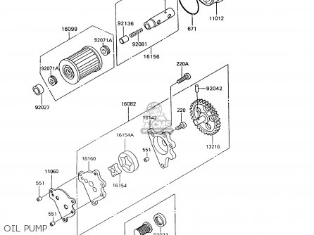 OIL PUMP - KL600B7 KLR600 1992 ITALY