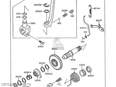 OPTIONAL PARTS - KL600B7 KLR600 1992 ITALY