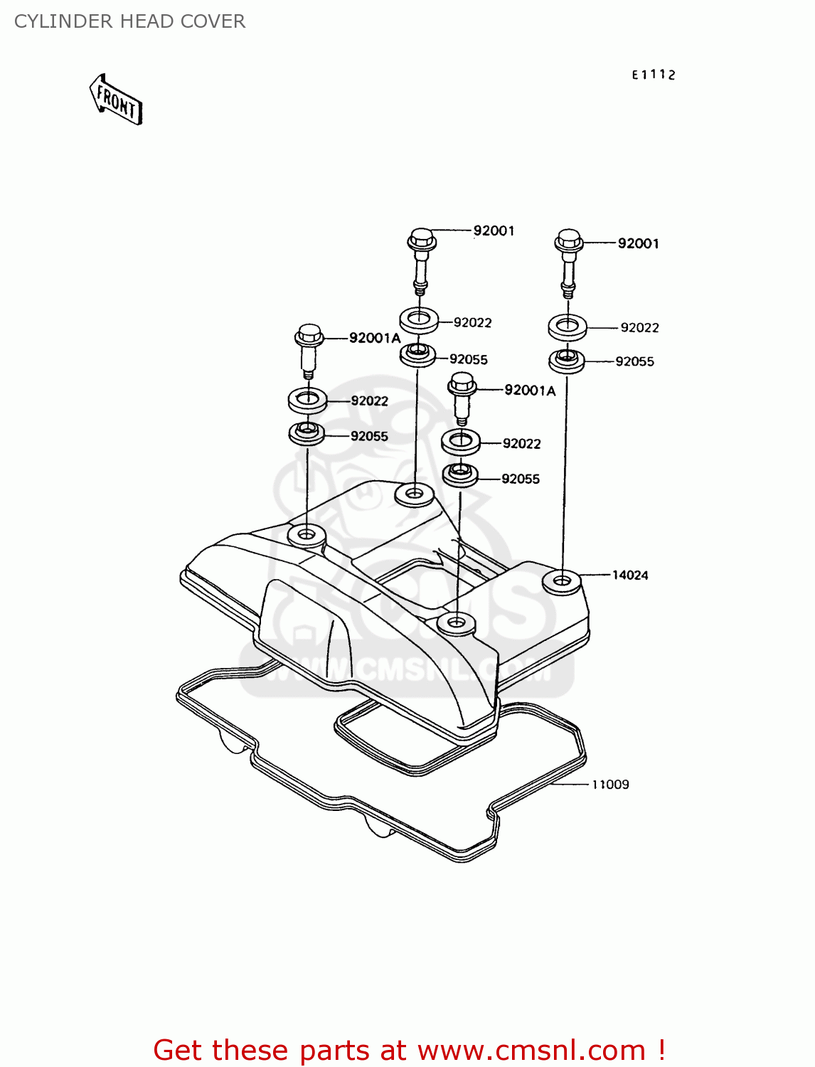 CYLINDER HEAD COVER KL600B8 KLR600 1993 GREECE