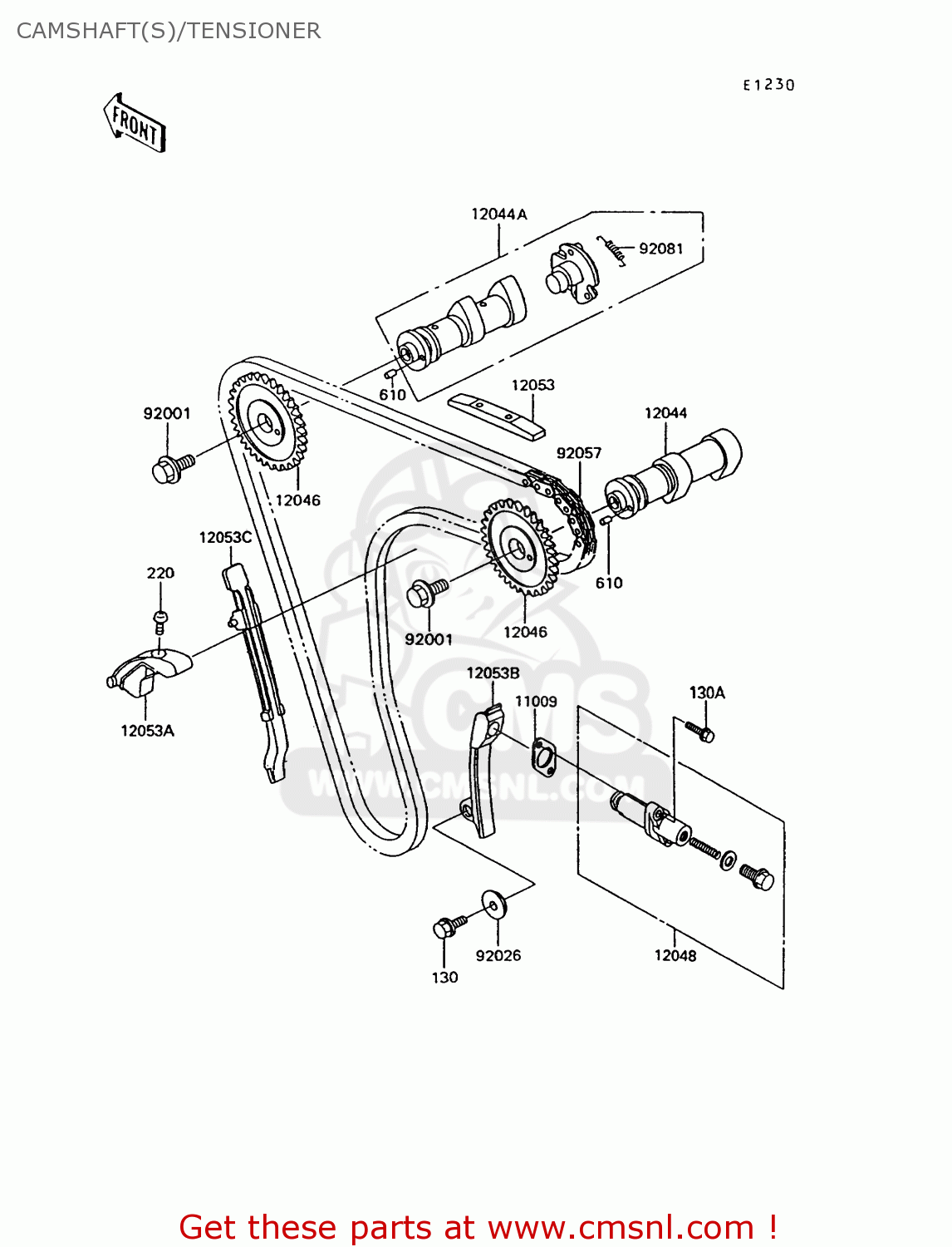 CAMSHAFT(S)/TENSIONER KL600B8 KLR600 1993 GREECE