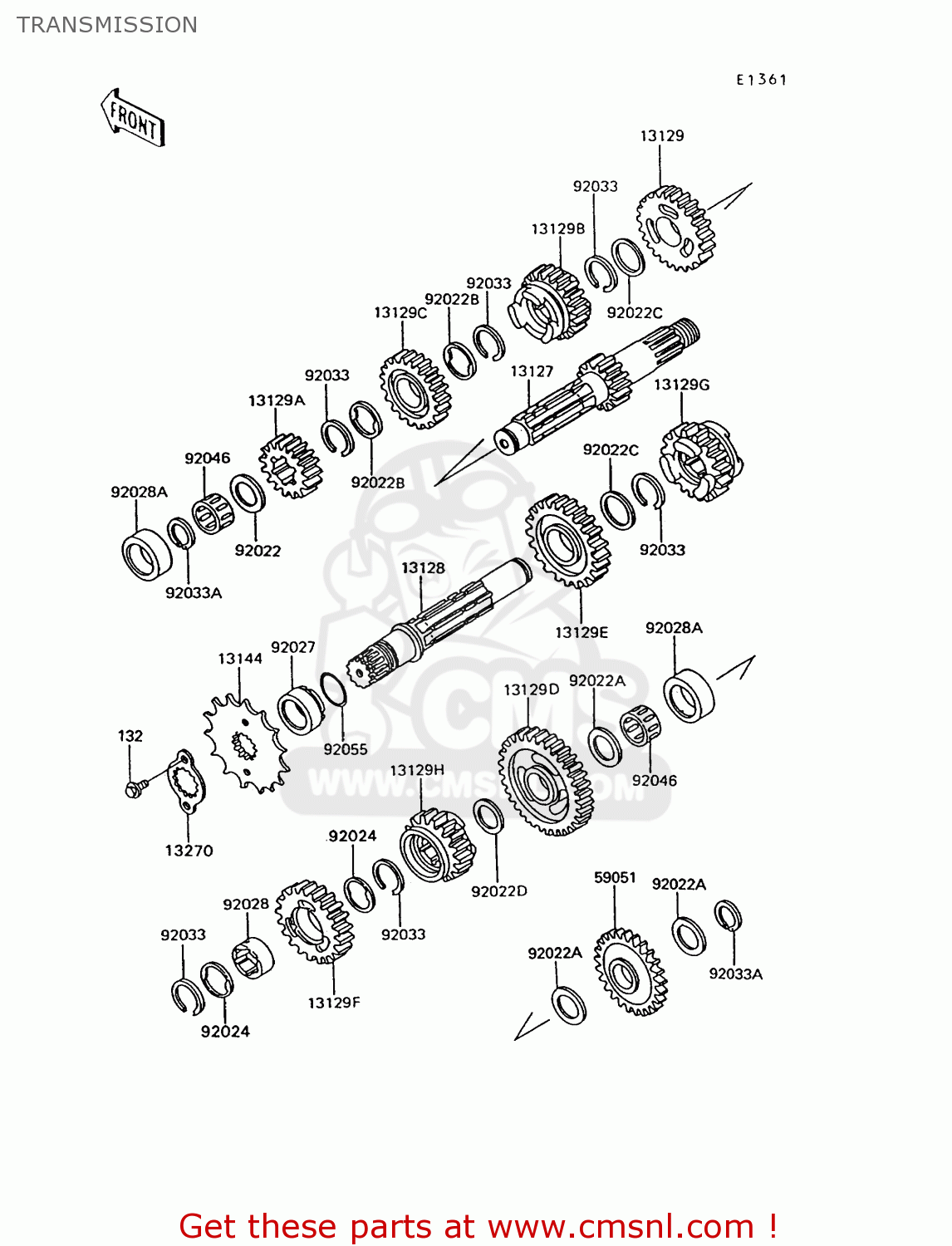 TRANSMISSION KL600B8 KLR600 1993 GREECE