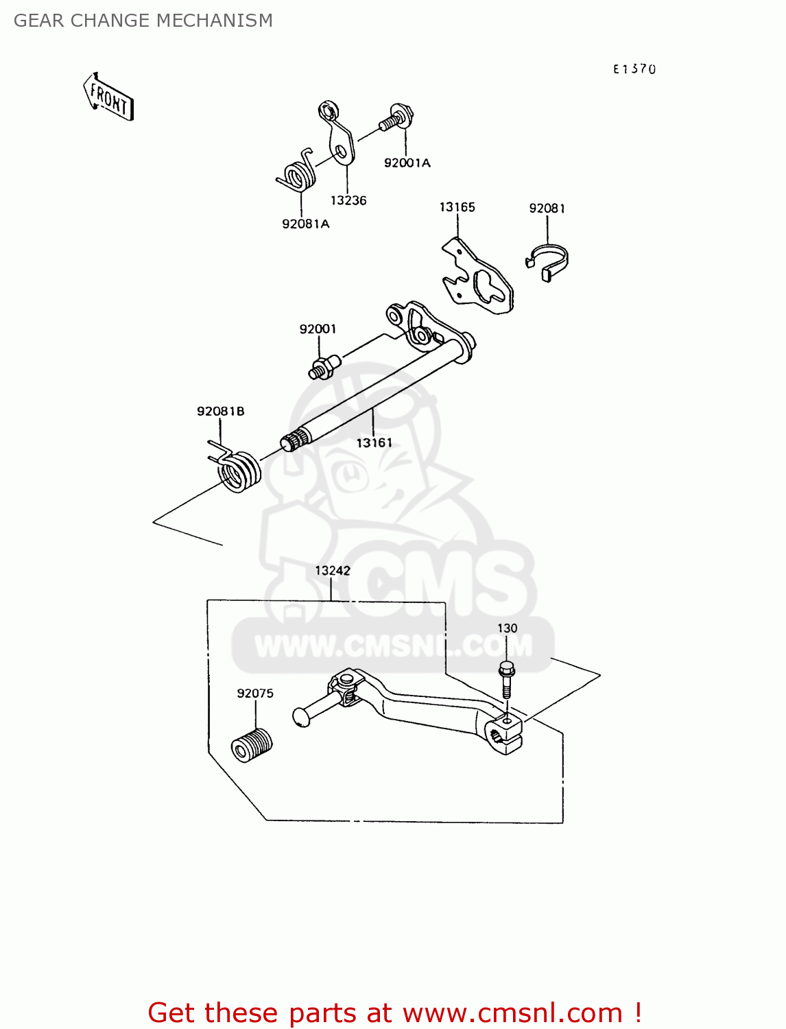 GEAR CHANGE MECHANISM KL600B8 KLR600 1993 GREECE