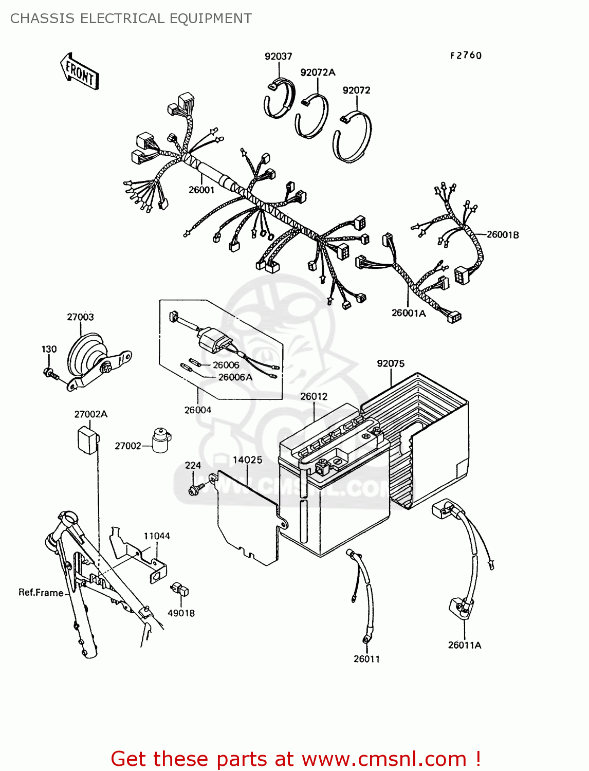 CHASSIS ELECTRICAL EQUIPMENT KL600B8 KLR600 1993 GREECE