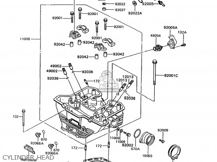 CYLINDER HEAD - KL600B8 KLR600 1993 GREECE