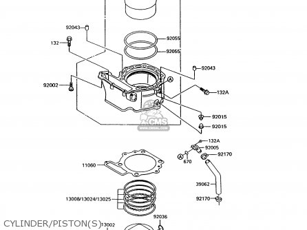 CYLINDER/PISTON(S) - KL600B8 KLR600 1993 GREECE