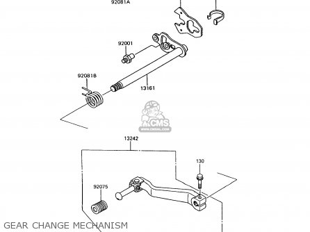 GEAR CHANGE MECHANISM - KL600B8 KLR600 1993 GREECE