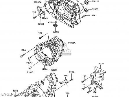 ENGINE COVER(S) - KL600B8 KLR600 1993 GREECE