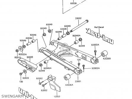 SWINGARM - KL600B8 KLR600 1993 GREECE