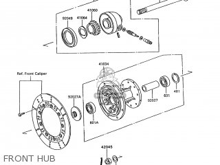FRONT HUB - KL600B8 KLR600 1993 GREECE