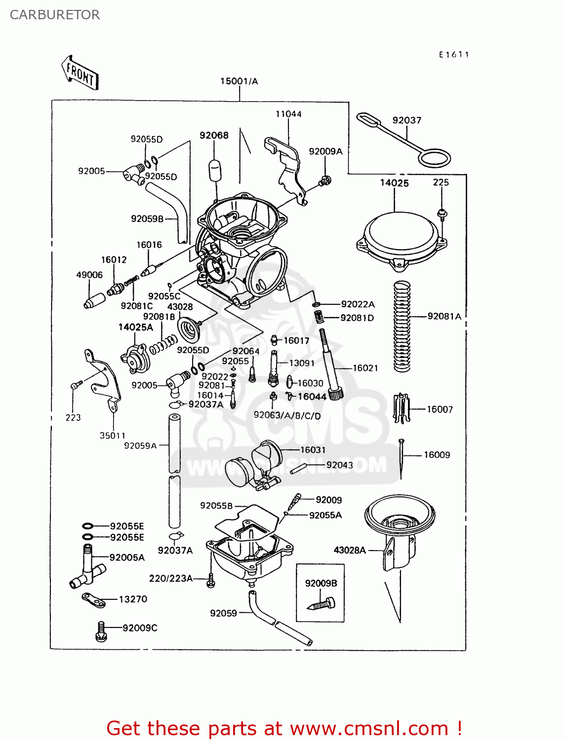 CARBURETOR KL600B9 KLR600 1994 ITALY