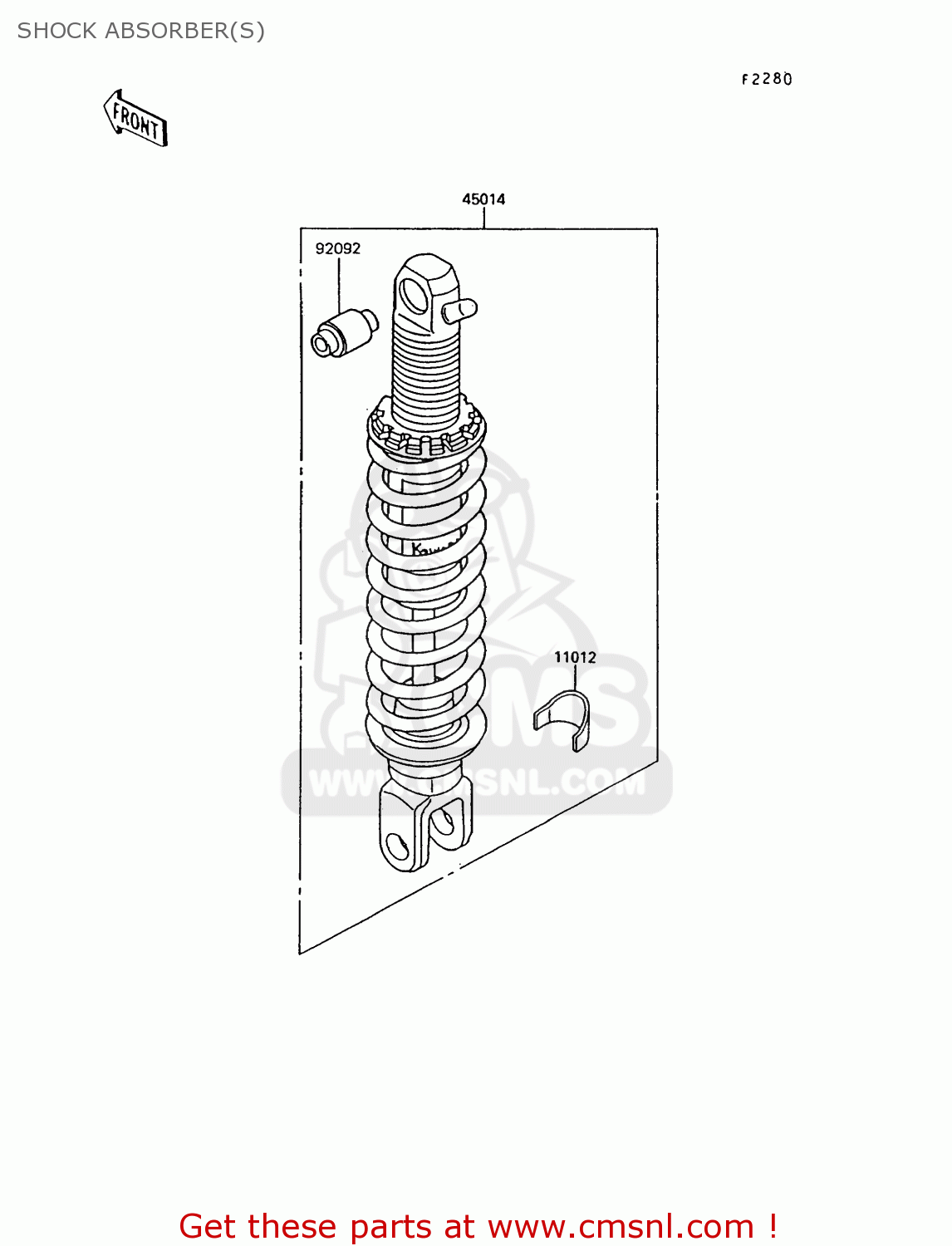 SHOCK ABSORBER(S) KL600B9 KLR600 1994 ITALY