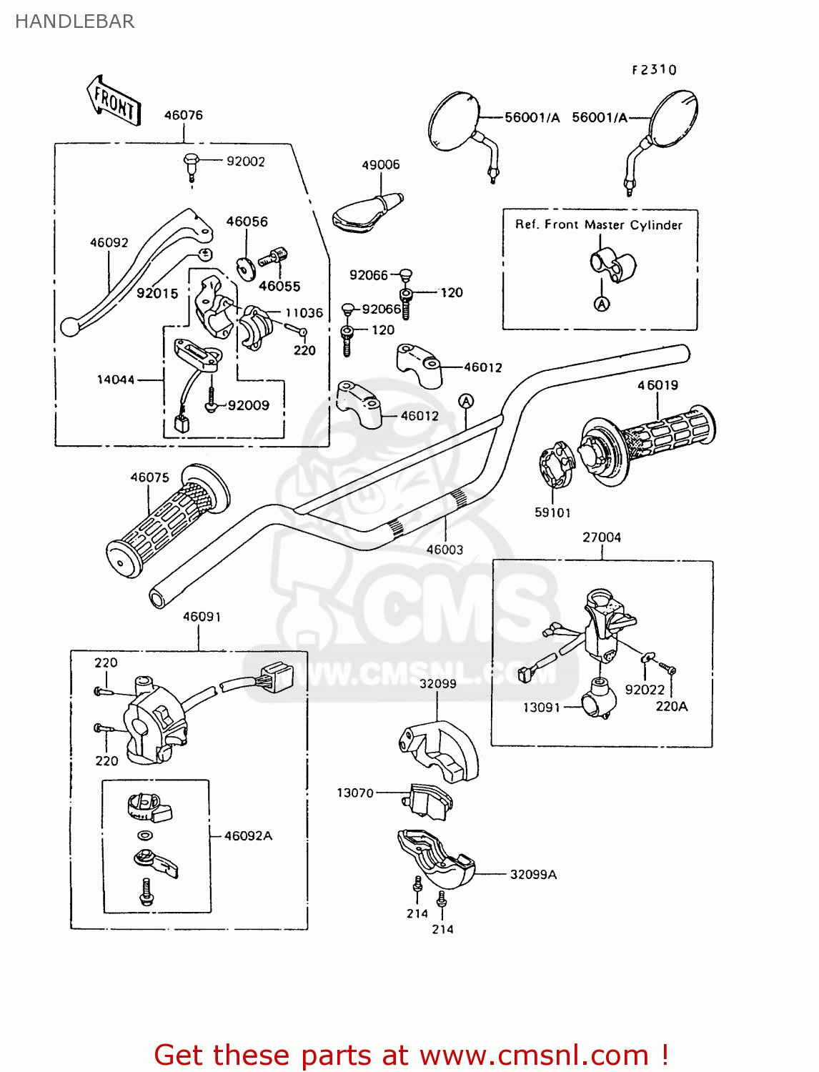 HANDLEBAR KL600B9 KLR600 1994 ITALY