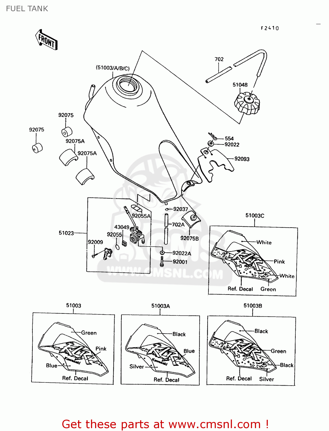 FUEL TANK KL600B9 KLR600 1994 ITALY