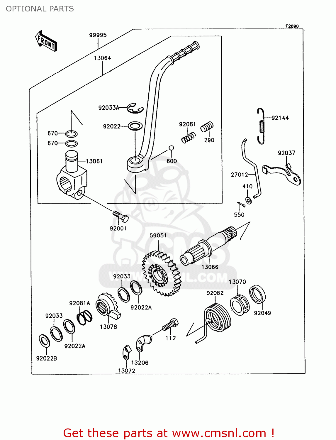 OPTIONAL PARTS KL600B9 KLR600 1994 ITALY