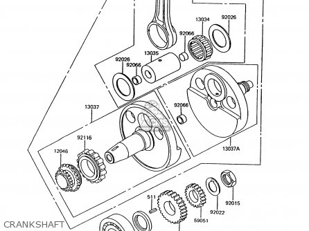 CRANKSHAFT - KL600B9 KLR600 1994 ITALY