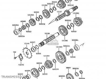 TRANSMISSION - KL600B9 KLR600 1994 ITALY