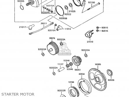 STARTER MOTOR - KL600B9 KLR600 1994 ITALY