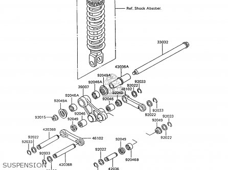 SUSPENSION - KL600B9 KLR600 1994 ITALY