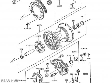 REAR HUB - KL600B9 KLR600 1994 ITALY