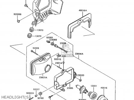 HEADLIGHT(S) - KL600B9 KLR600 1994 ITALY