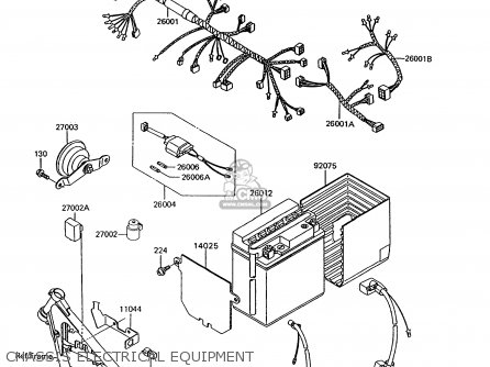 CHASSIS ELECTRICAL EQUIPMENT - KL600B9 KLR600 1994 ITALY