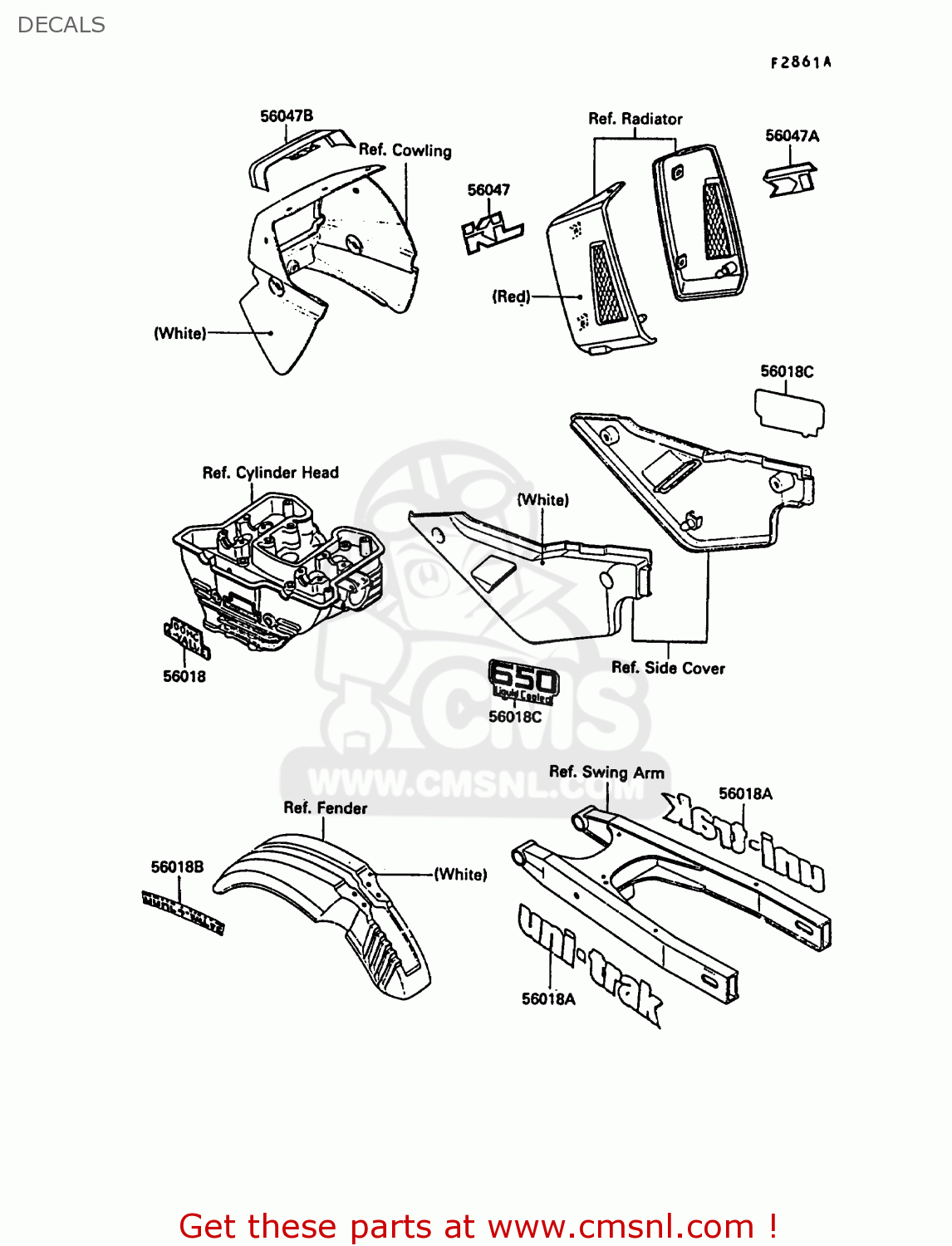 DECALS KL650A1 KLR650 1987 EUROPE FR UK AR FG GR IT NR SD SP ST