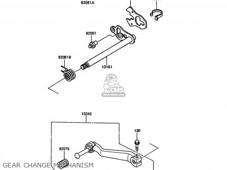 GEAR CHANGE MECHANISM - KL650A1 KLR650 1987 EUROPE FR UK AR FG GR IT NR SD SP ST