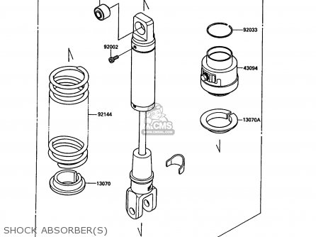 SHOCK ABSORBER(S) - KL650A1 KLR650 1987 EUROPE FR UK AR FG GR IT NR SD SP ST