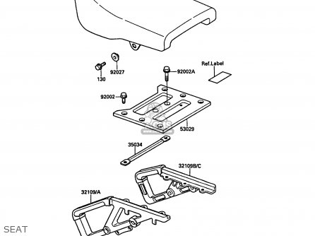 SEAT - KL650A1 KLR650 1987 EUROPE FR UK AR FG GR IT NR SD SP ST