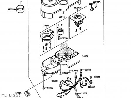 METER(S) - KL650A1 KLR650 1987 EUROPE FR UK AR FG GR IT NR SD SP ST