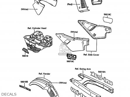 DECALS - KL650A1 KLR650 1987 EUROPE FR UK AR FG GR IT NR SD SP ST