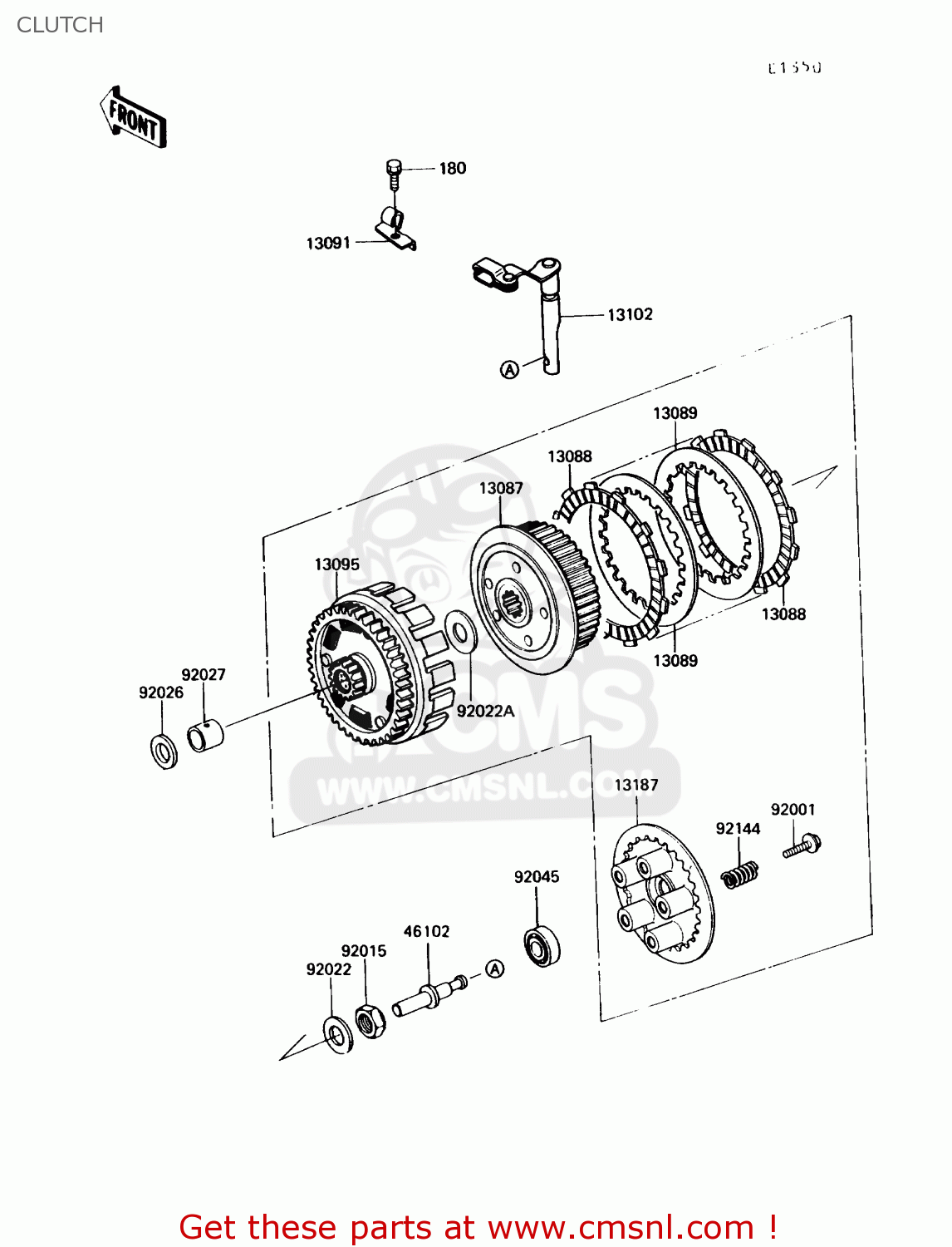 CLUTCH KL650A1 KLR650 1987 USA CALIFORNIA CANADA