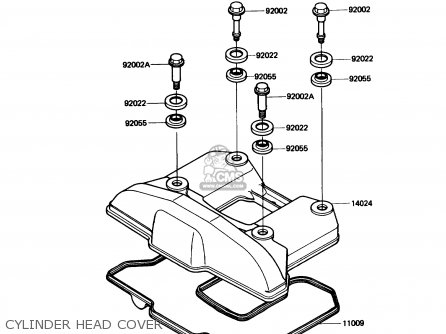 CYLINDER HEAD COVER - KL650A1 KLR650 1987 USA CALIFORNIA CANADA