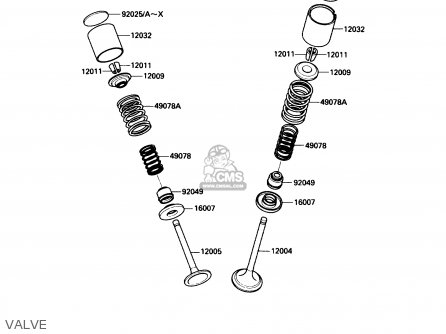 VALVE - KL650A1 KLR650 1987 USA CALIFORNIA CANADA