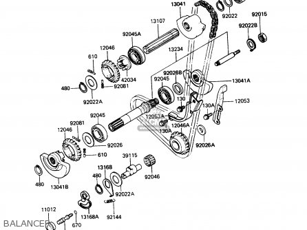 BALANCER - KL650A1 KLR650 1987 USA CALIFORNIA CANADA