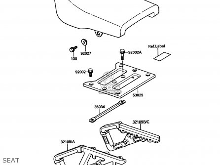 SEAT - KL650A1 KLR650 1987 USA CALIFORNIA CANADA